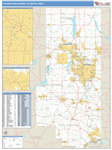 Youngstown-Warren-Boardman Metro Area Wall Map Basic Style